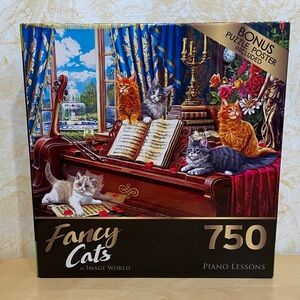 Rose Art Cat puzzle - Piano Lessons - 750 Pieces